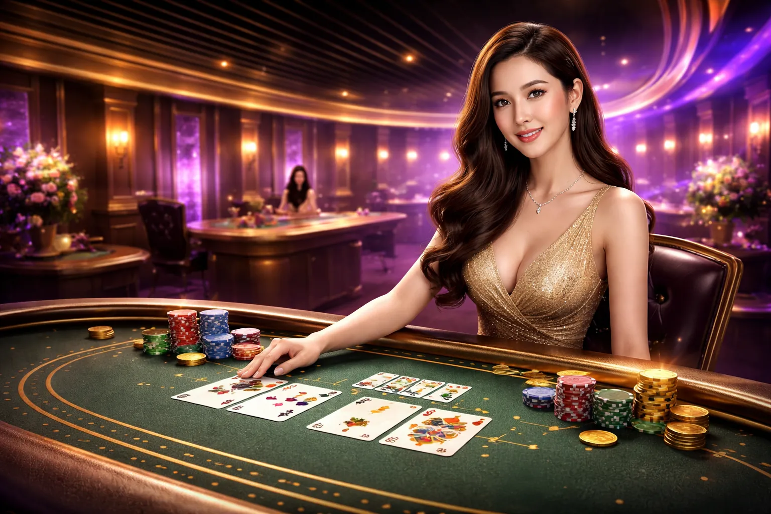 Hình nền trừu tượng với các yếu tố cá cược trực tuyến của VND789 Việt Nam